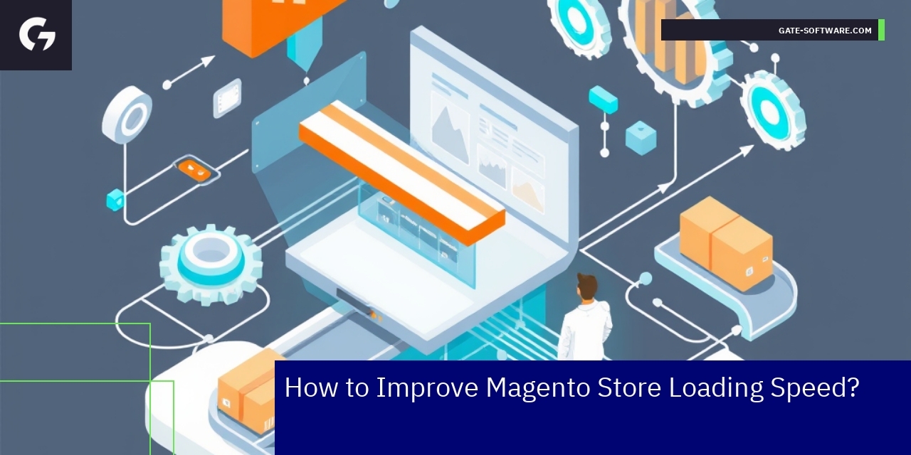 Magento store loading speed optimization infographic