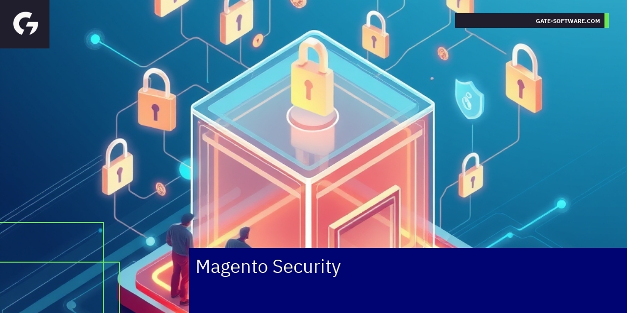 Magento security icons and layered protective shields