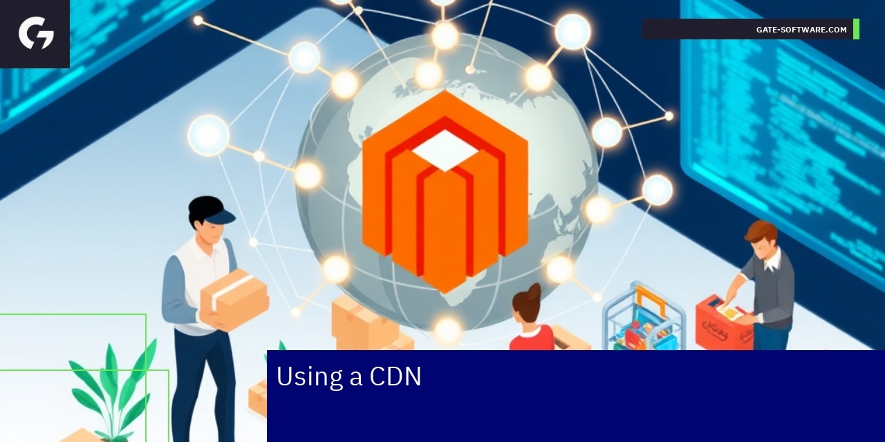 Diagram illustrating CDN benefits for Magento stores