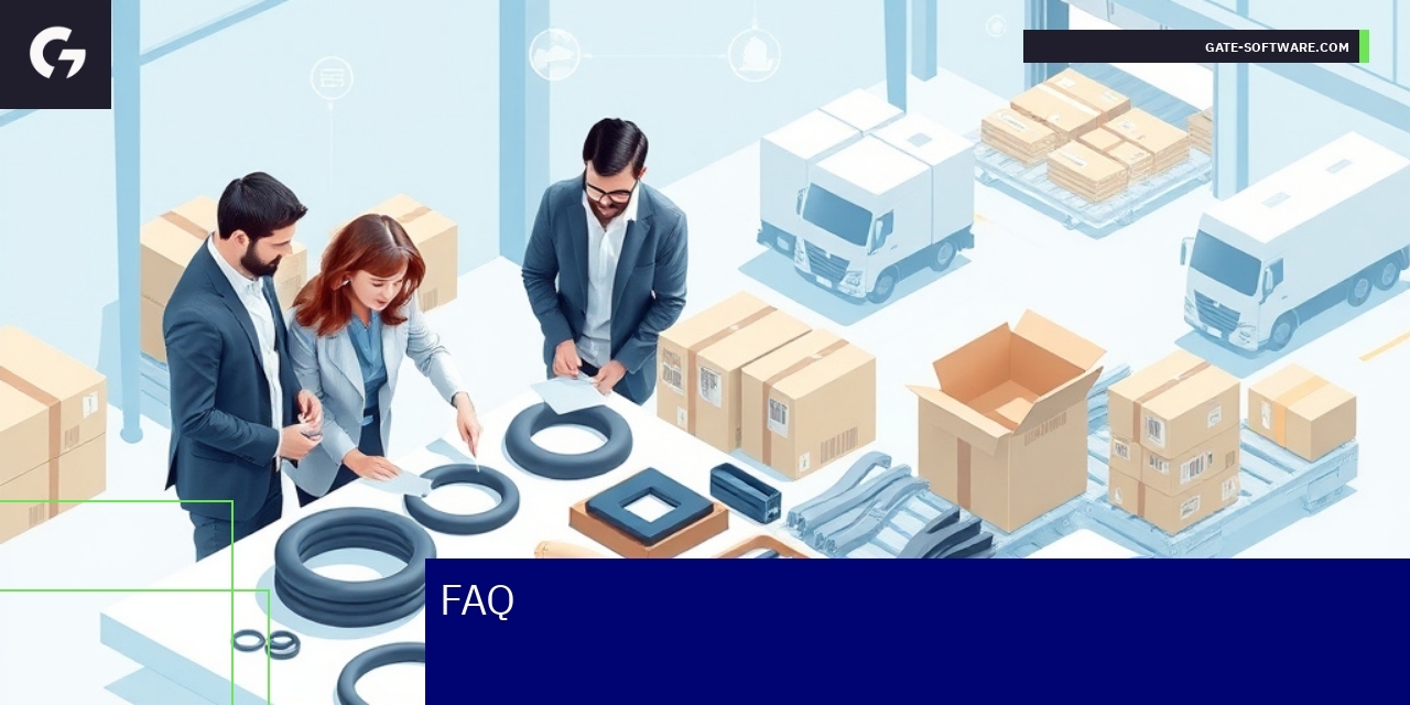 Rubber gaskets, B2B communication and LinkedIn icons