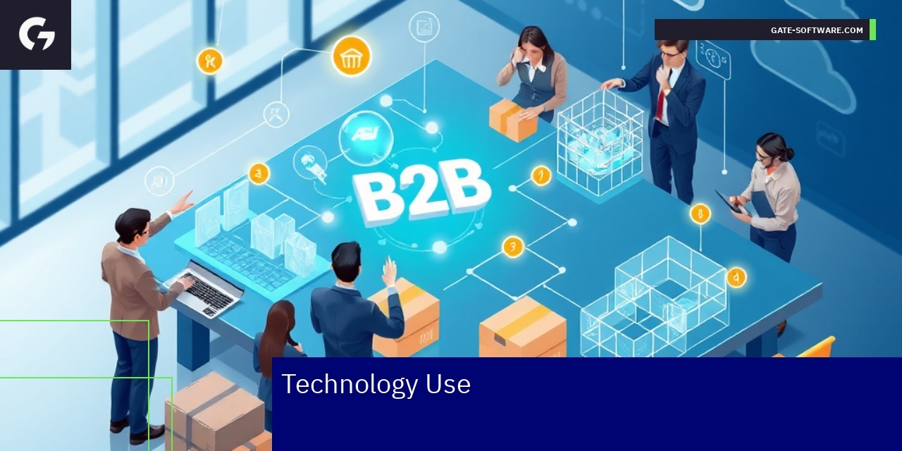 Evolution of Technology in B2B Ecommerce Digital network connecting B2B ecommerce solutions