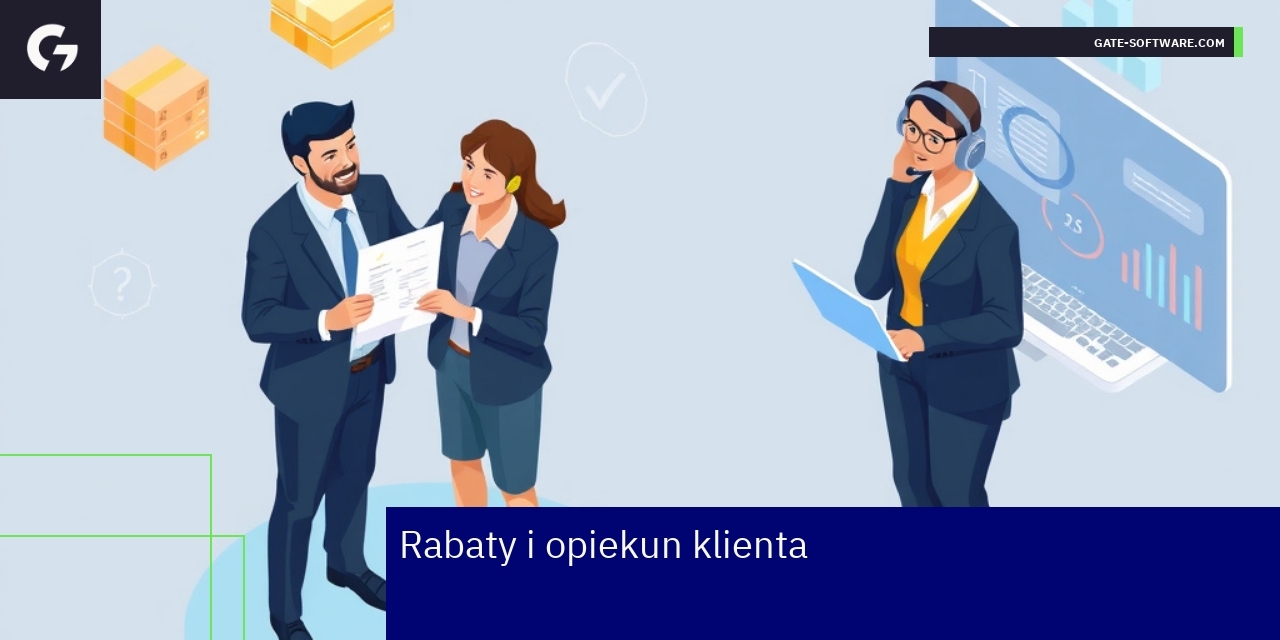 Rabaty, opiekun klienta i promocje b2b Schemat relacji klient opiekun rabaty promocje