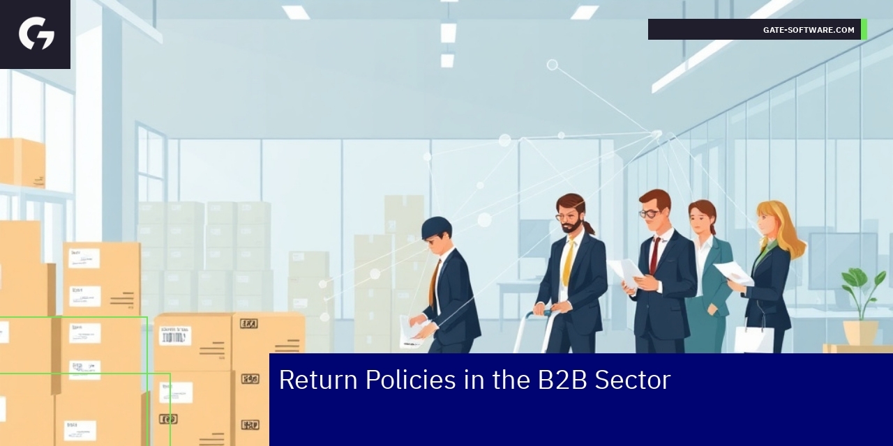 Business team discussing return policy documents