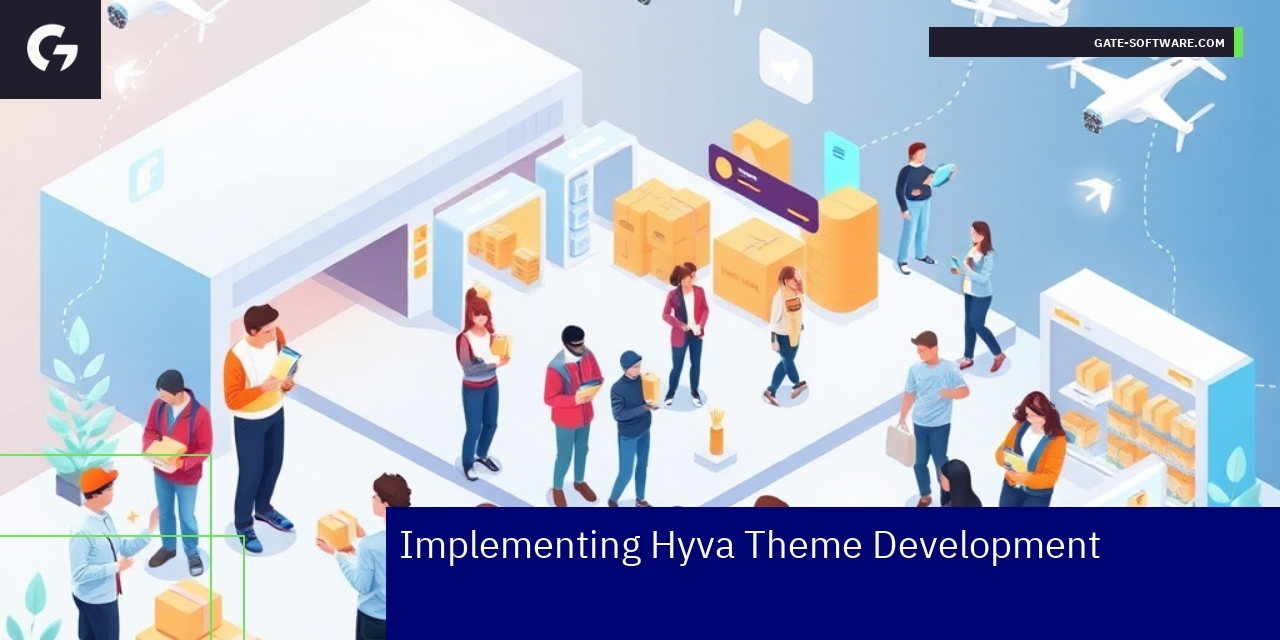 Hyva theme Magento 2 development concept graphic