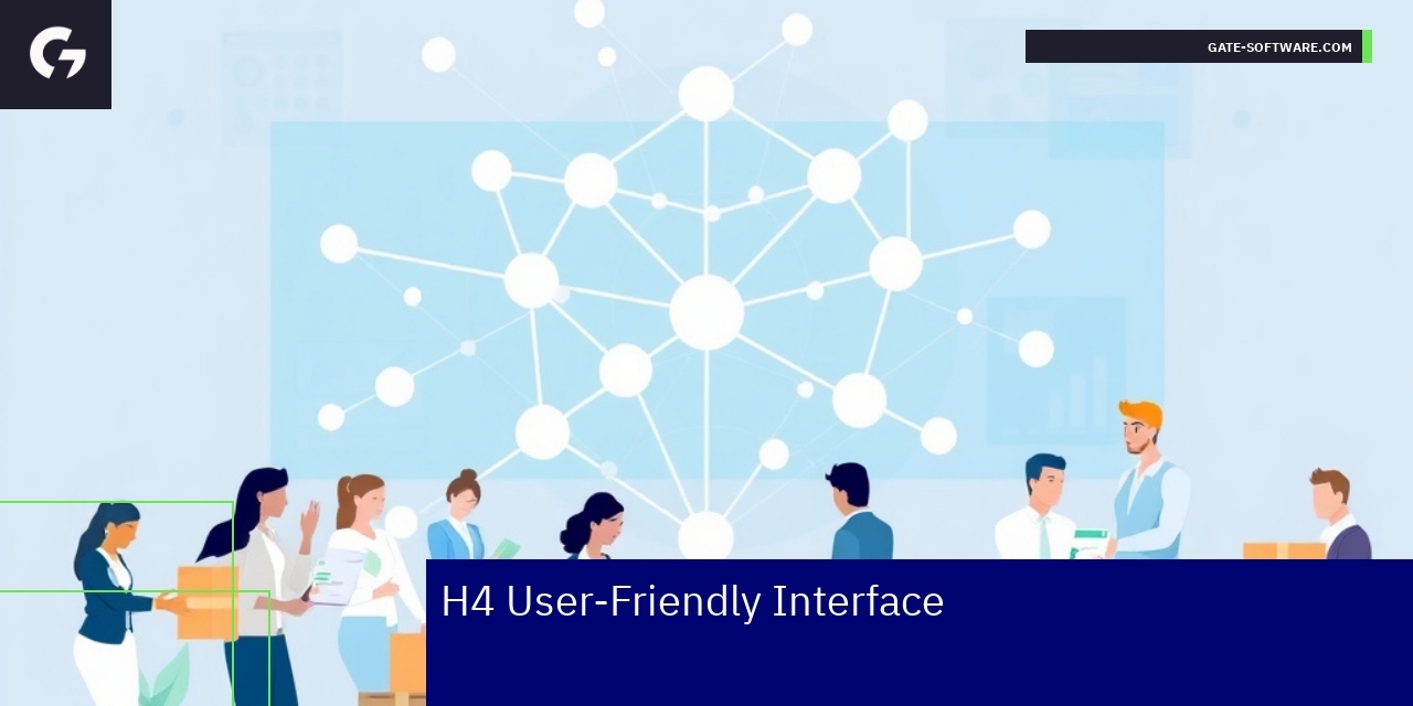 Illustration of intuitive B2B interface with navigation elements