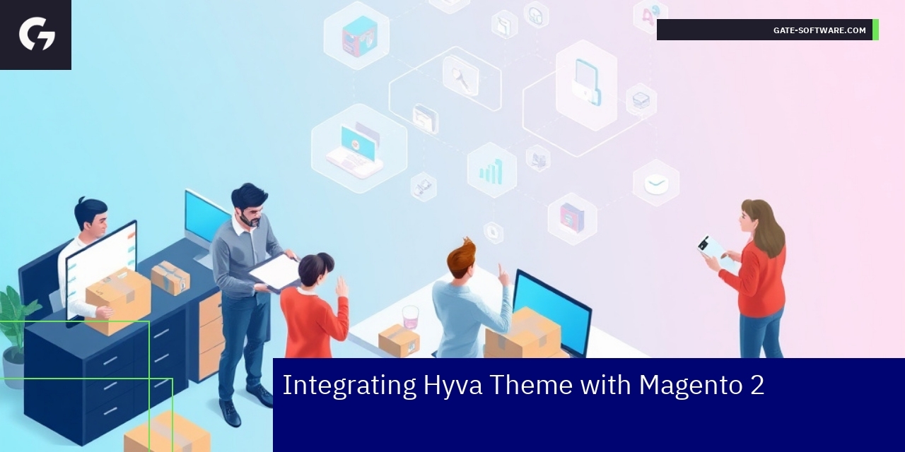 Diagram showing Hyva and Magento 2 integration process