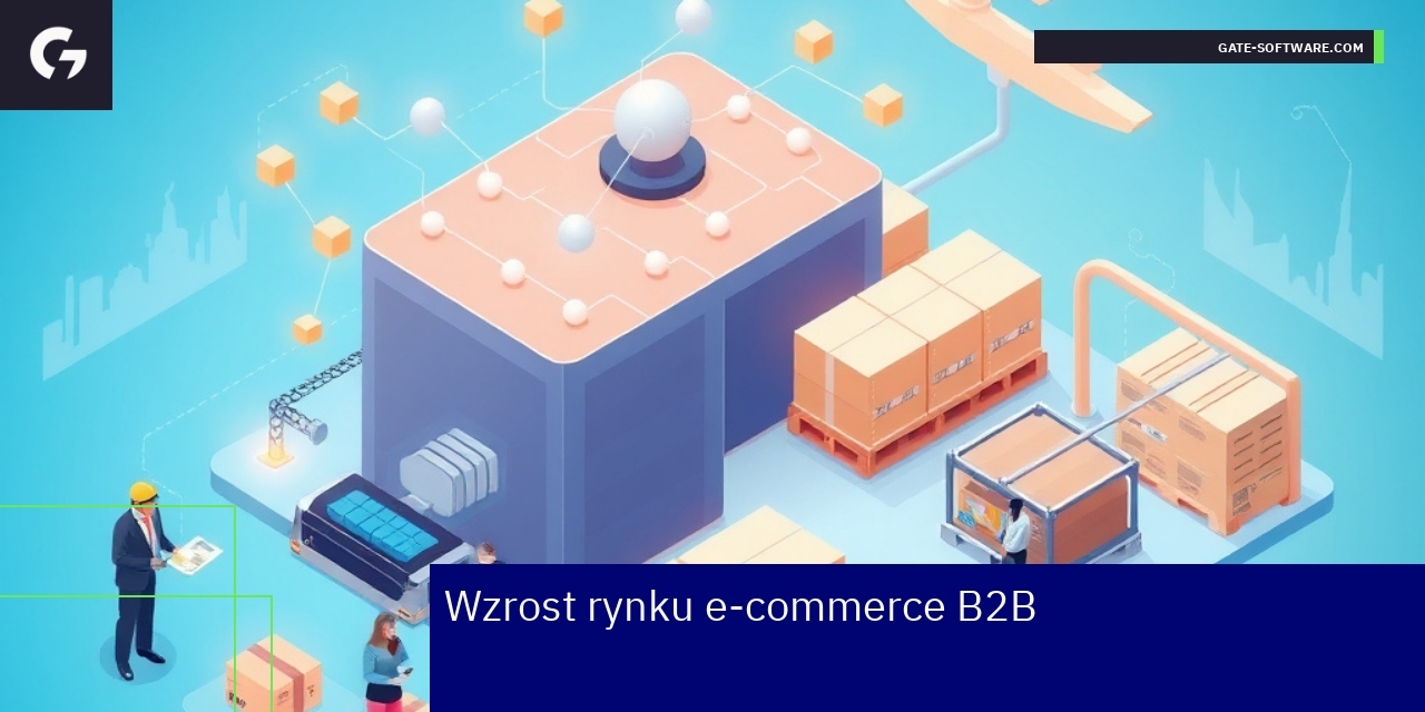 Wzrost i trendy w e-commerce B2B Schemat rozwoju e-commerce B2B i biznesu online