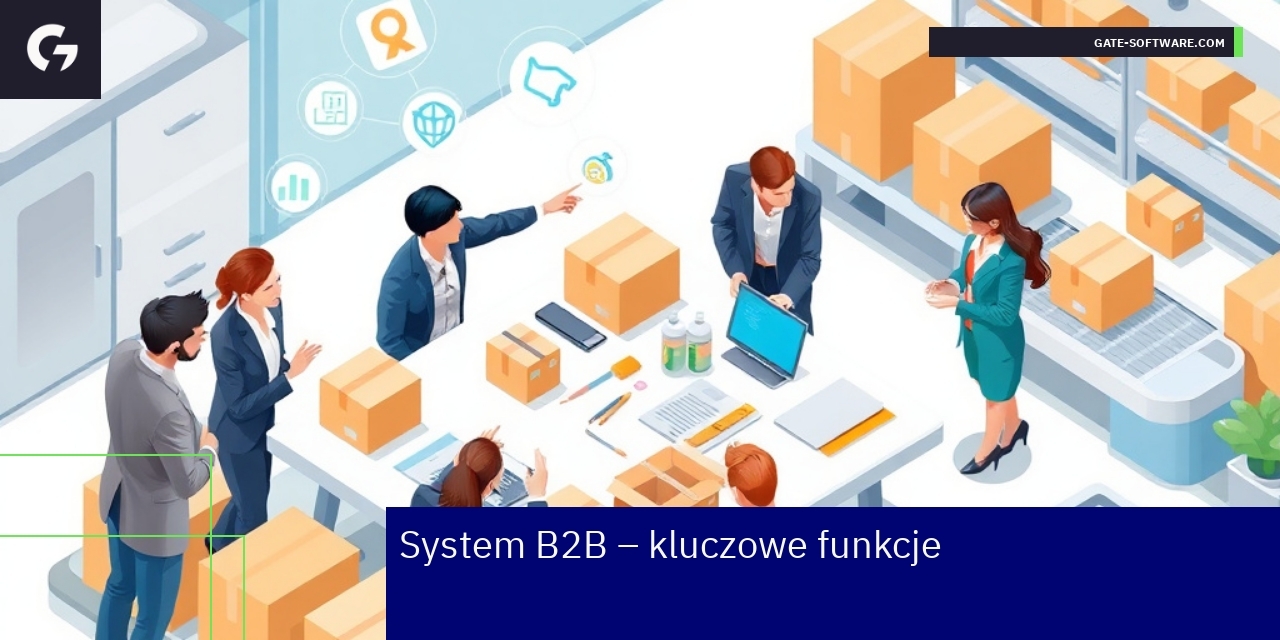 Schemat funkcji systemu B2B w handlu elektronicznym