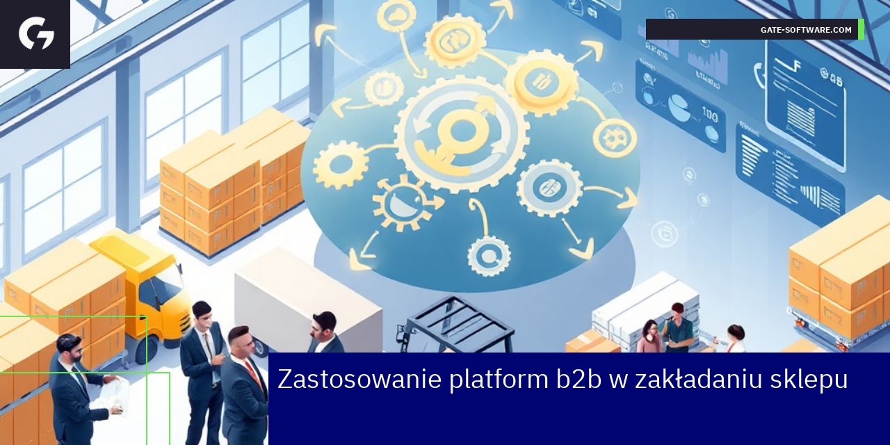 Schemat pokazujący działanie platformy B2B i integrację