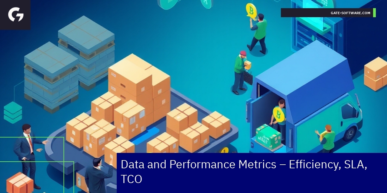 Chart showing efficiency and cost metrics in B2B projects