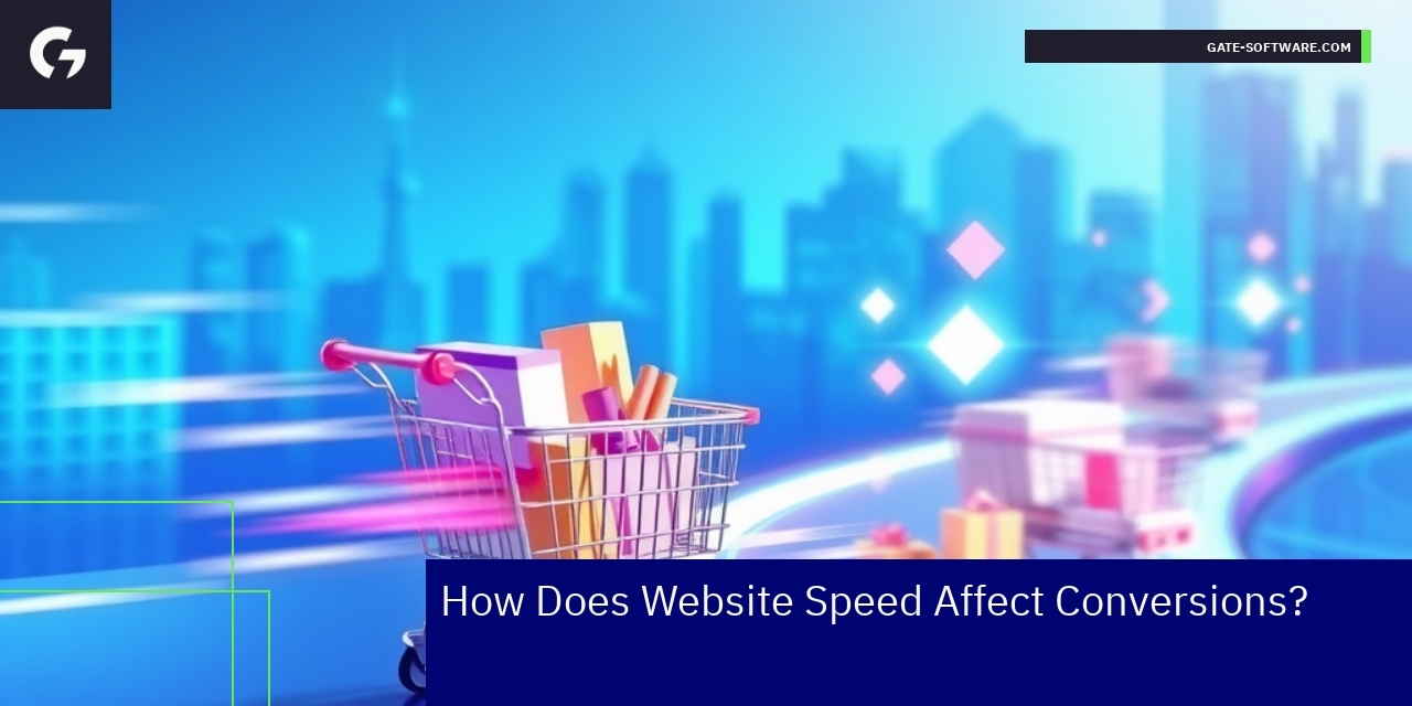 Graphic showing website speed affecting user conversions