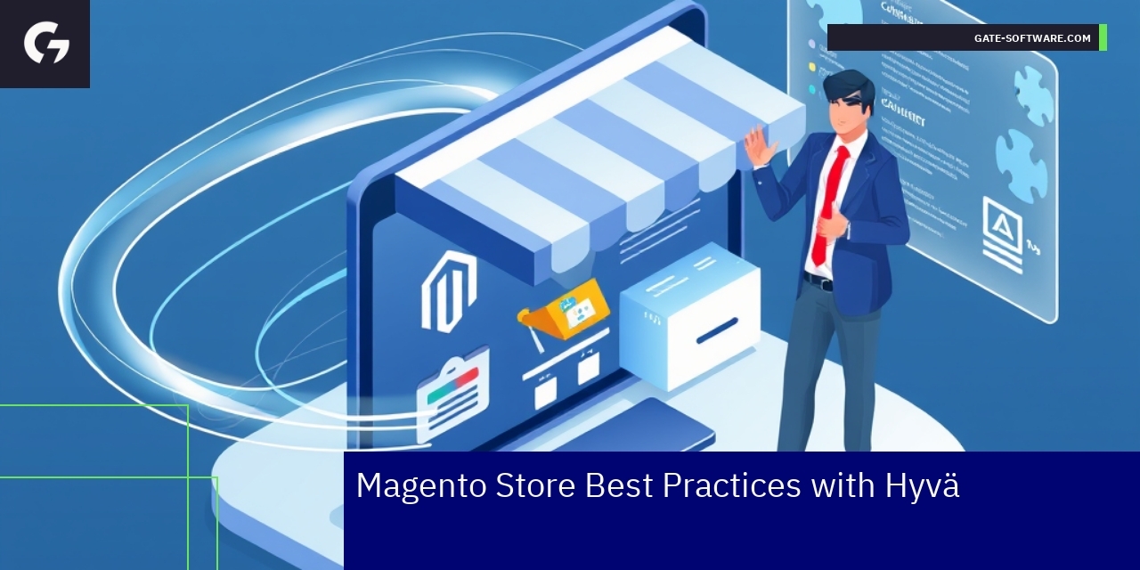 Magento store interface with performance metrics