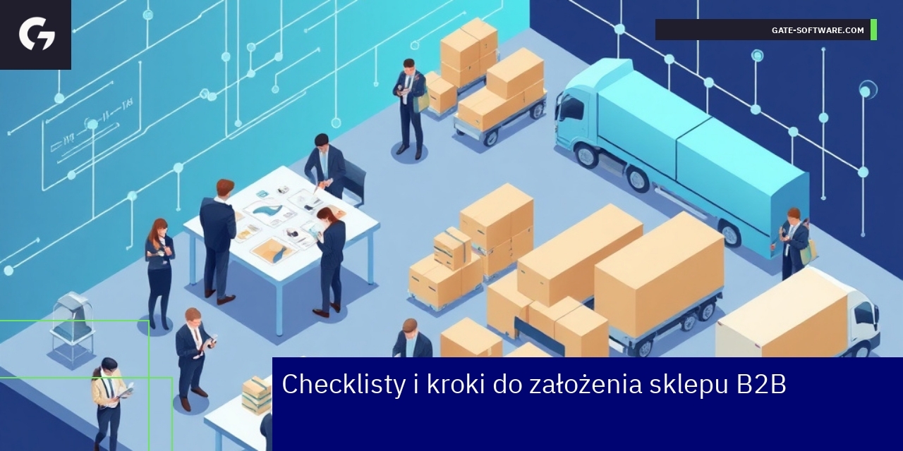 Schemat procesu zakładania sklepu B2B z numeracją