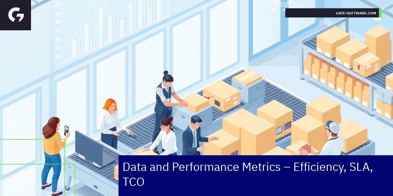 Operational Efficiency Metrics in UiR Projects Data charts showing delivery, uptime, and cost metrics
