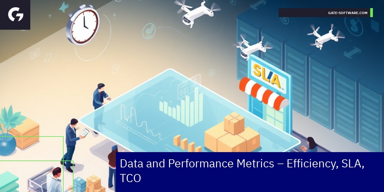 Charts showing efficiency and SLA metrics