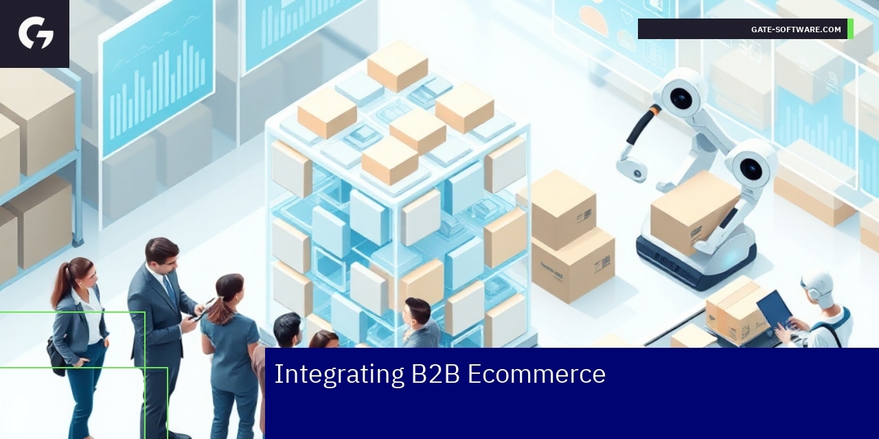 Integrating B2B Ecommerce Systems Effectively Illustration of B2B ecommerce integration process