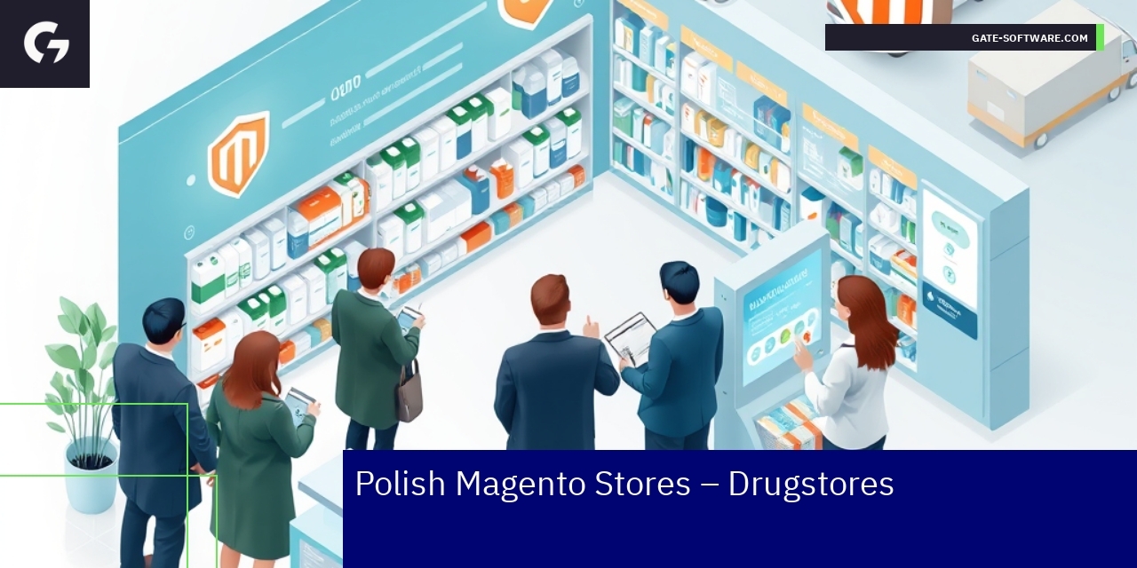 Screenshot of a Polish Magento drugstore website interface