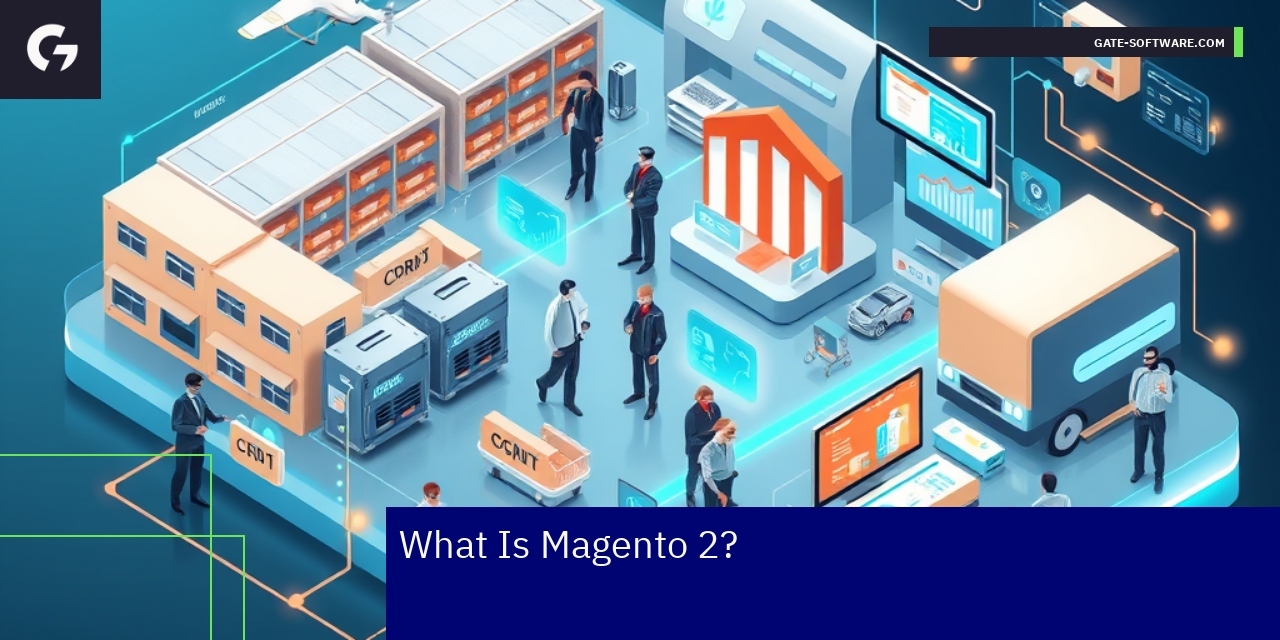 Diagram showing Magento 2 integration with ERP and CRM