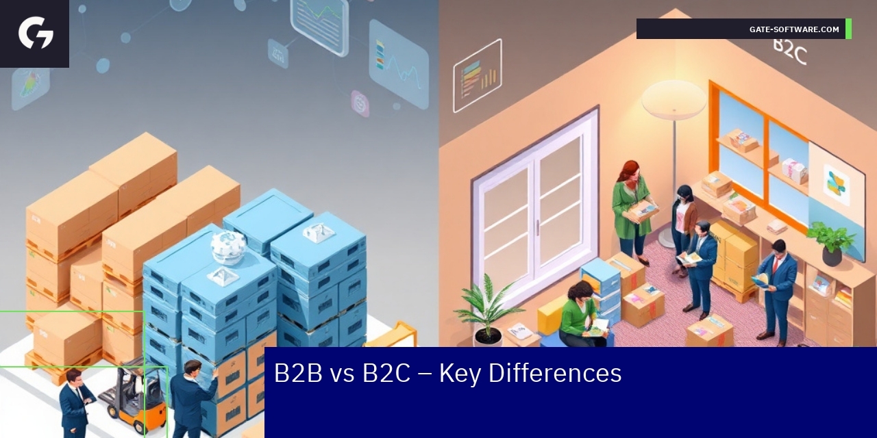 Business people discussing B2B and B2C strategies