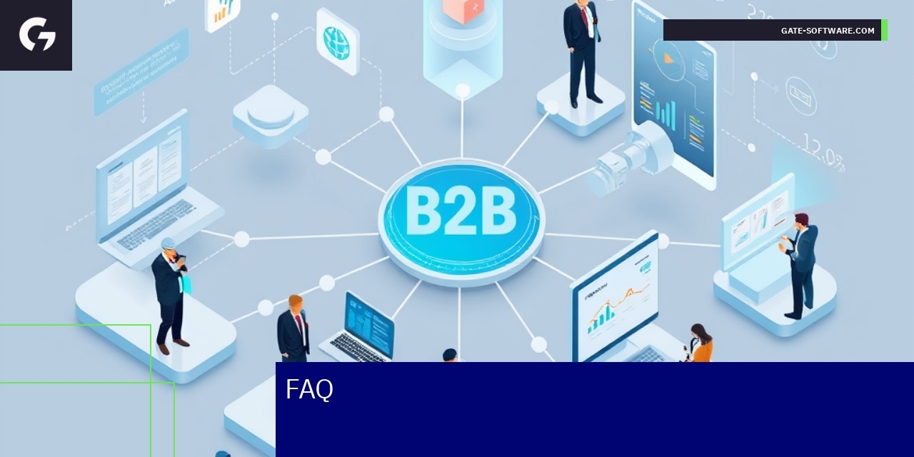 B2B Ecommerce Store Key Features and Trends Diagram showing B2B ecommerce key elements and trends