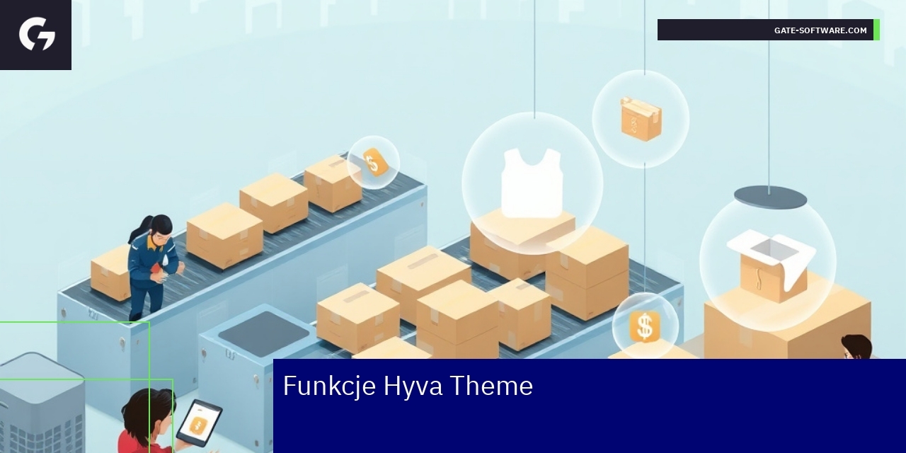 Kluczowe funkcje Hyva Theme dla sklepu Magento Schemat działania funkcji Hyva Theme w sklepie internetowym