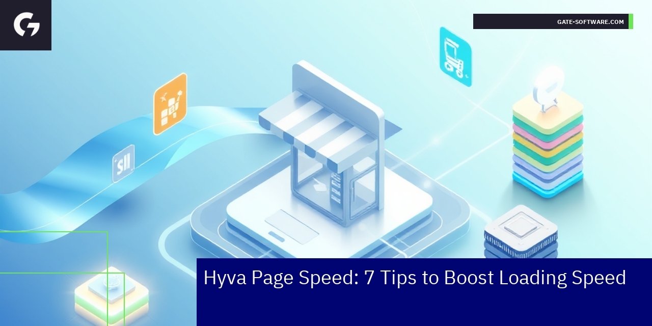 Speedometer and fast loading web elements illustration