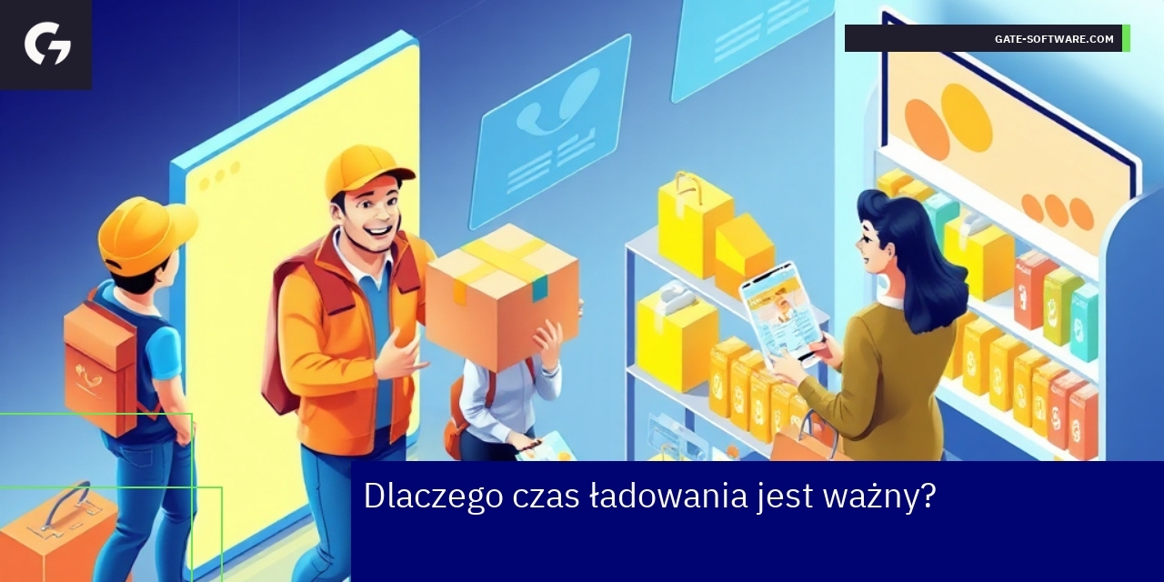 Wykresy i ikony ilustrujące szybkość ładowania