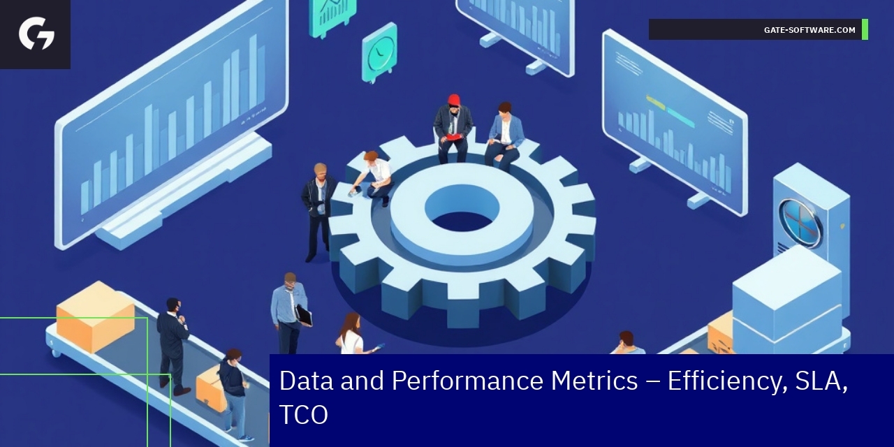 Graph showing B2B project efficiency and metrics
