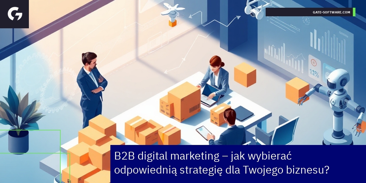 Schemat strategii marketingu cyfrowego w B2B