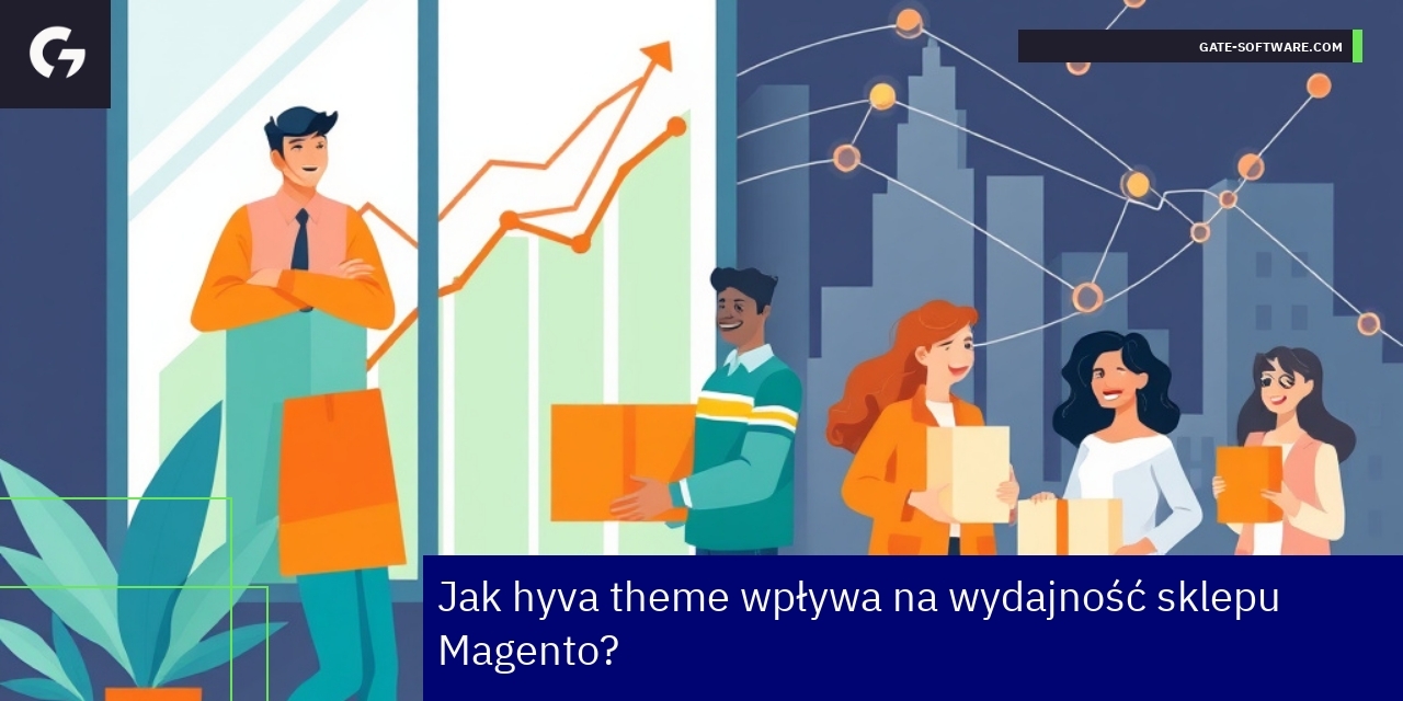 Grafika przedstawiająca przyspieszenie działania Hyva w Magento