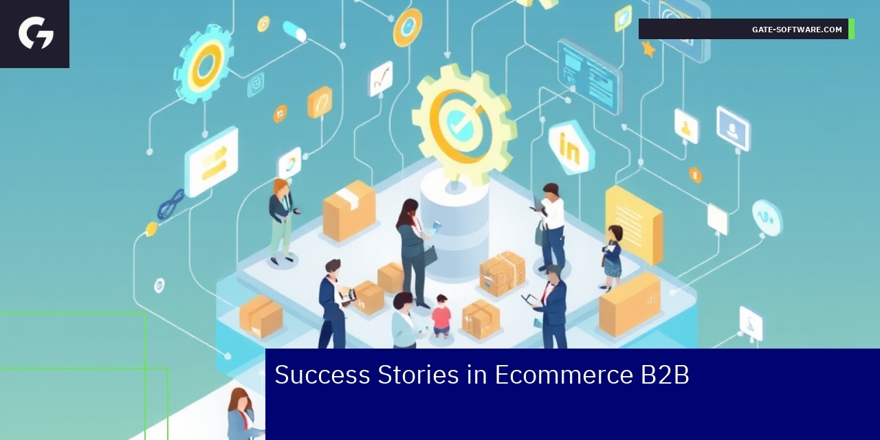 Ecommerce B2B Platform and System Integration Diagram showing ecommerce B2B platform and system synergy