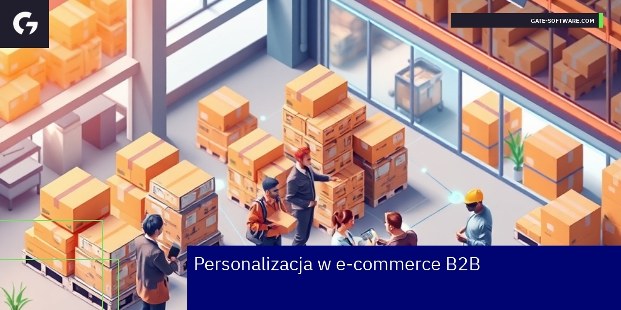 Personalizacja w e-commerce B2B dla skutecznej sprzedaży Laptop z wykresami, dane i personalizacja ofert B2B