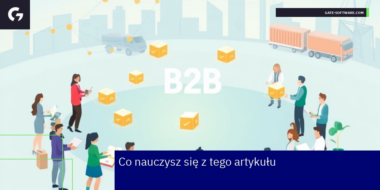 Grafika przedstawiająca strategię i zarządzanie platformą B2B
