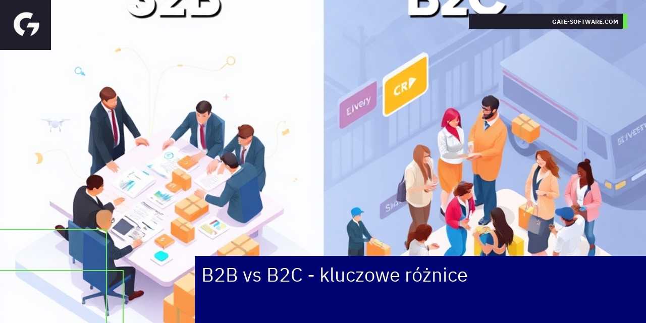 Schemat porównujący modele biznesowe B2B i B2C