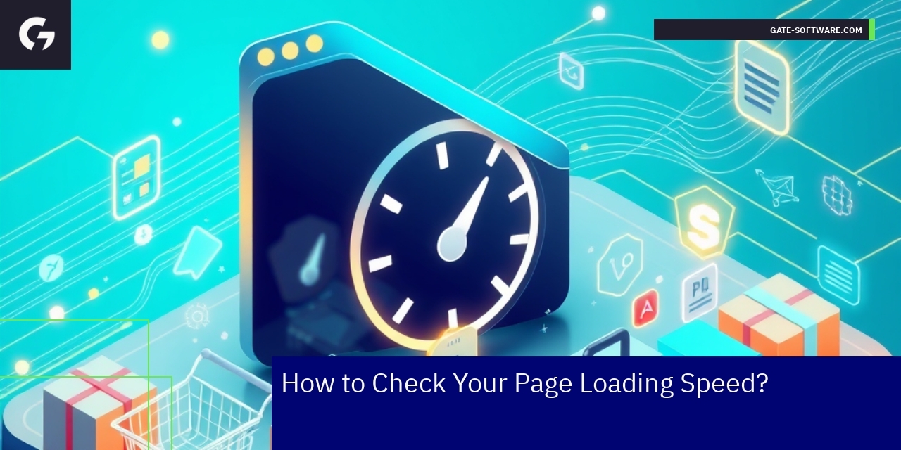 Graphic showing website loading speed analysis tools