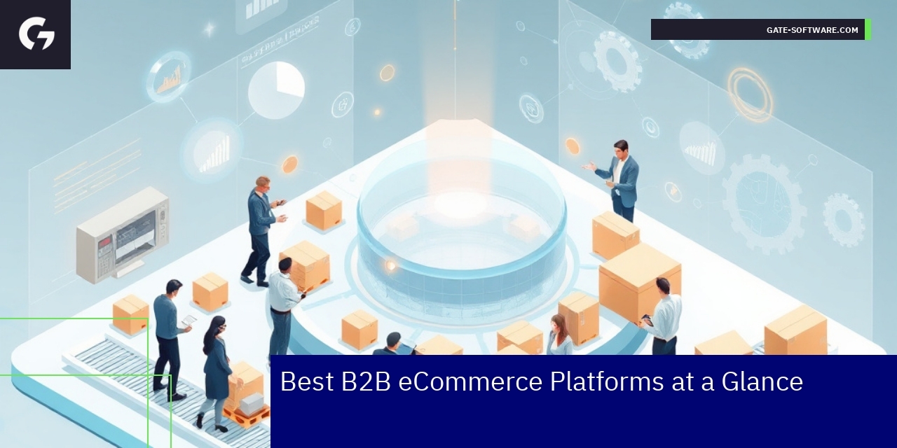 Business professionals using eCommerce platforms
