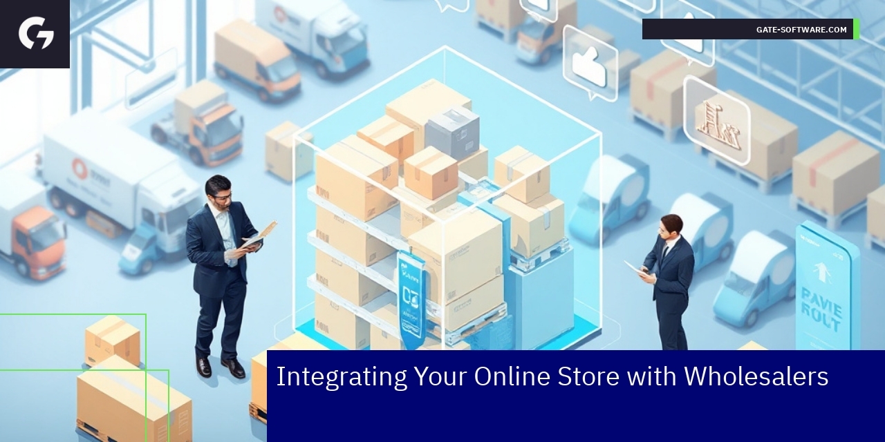 Diagram showing B2B store integration process