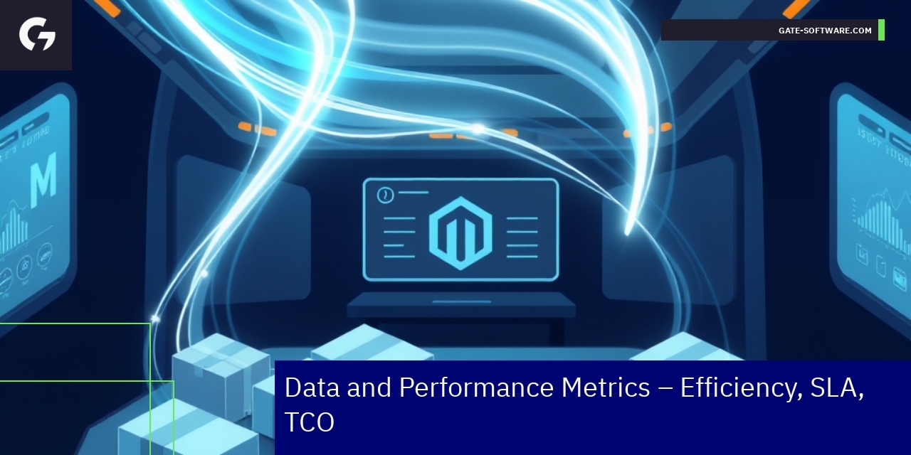 Graph showing Magento efficiency and SLA metrics
