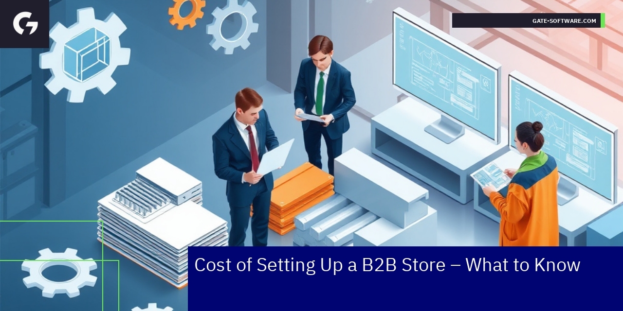 Digital interface showing B2B store cost analysis