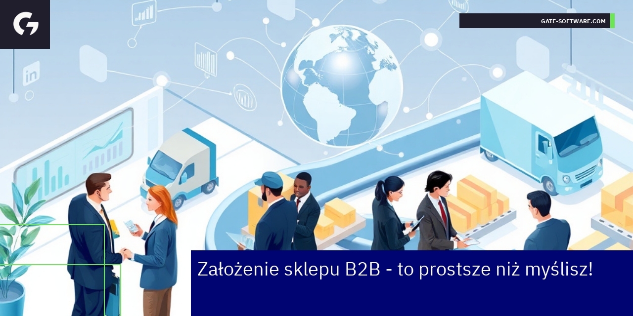 Grafika przedstawiająca komunikację i marketing B2B online