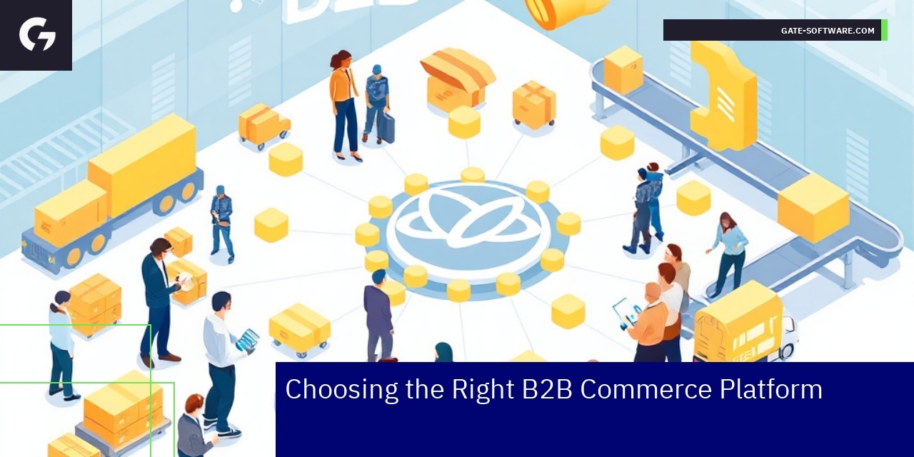 Diagram of B2B commerce platform features and integration
