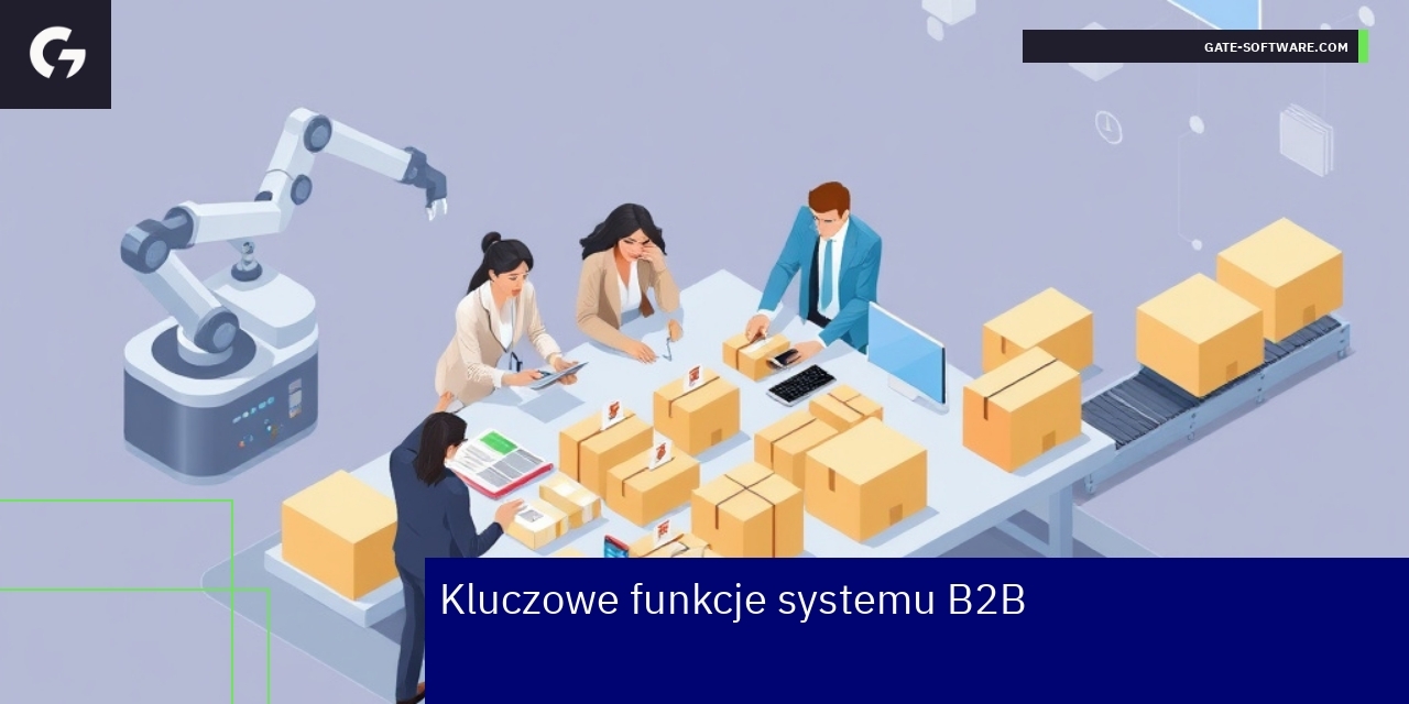 Schemat ilustrujący funkcje systemu B2B