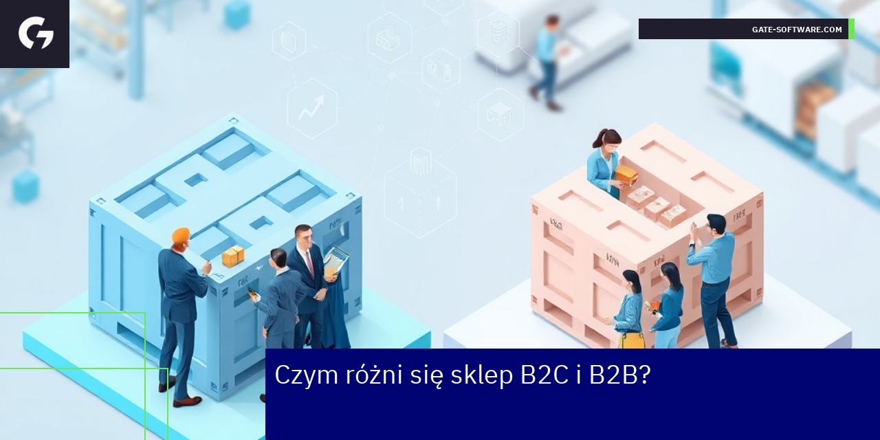 Schemat pokazujący różnice między sklepem B2B i B2C