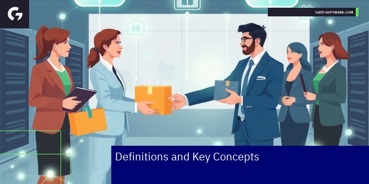 Key Concepts in B2B e-commerce Evolution Illustration of digital B2B commerce ecosystem