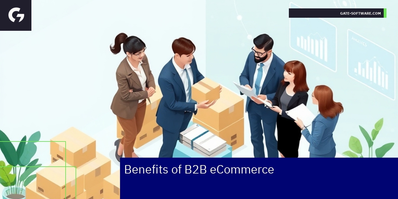 Illustration of B2B eCommerce workflow and growth