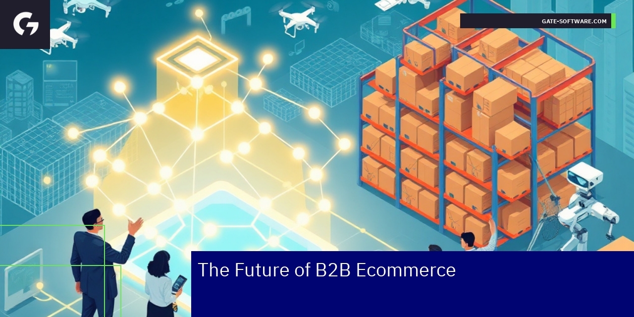 Abstract graph showing B2B ecommerce technology trends