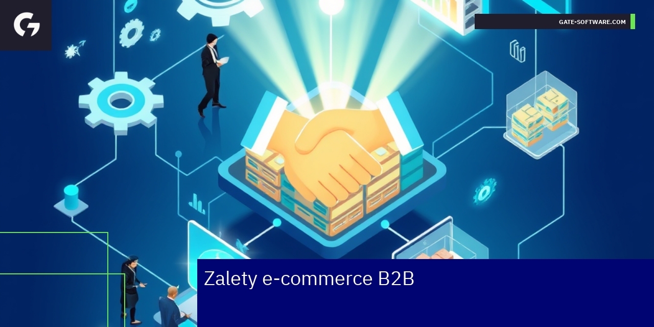 Ilustracja korzyści platformy B2B dla przedsiębiorstw