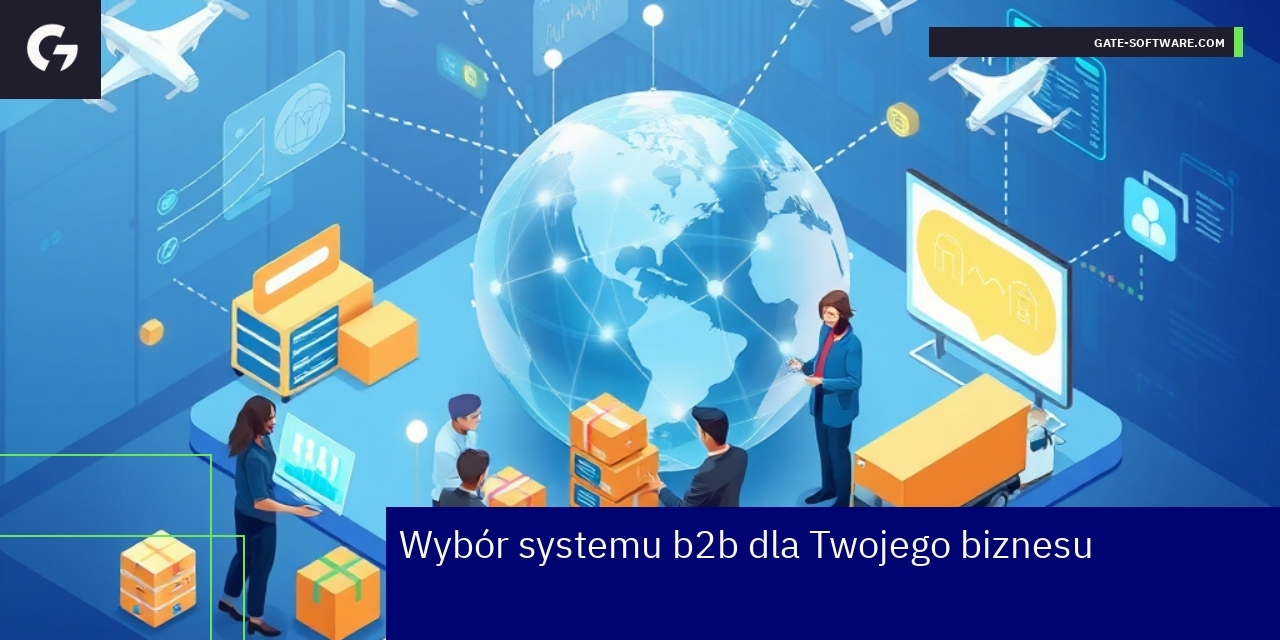 Ilustracja biznesu i integracji systemów b2b