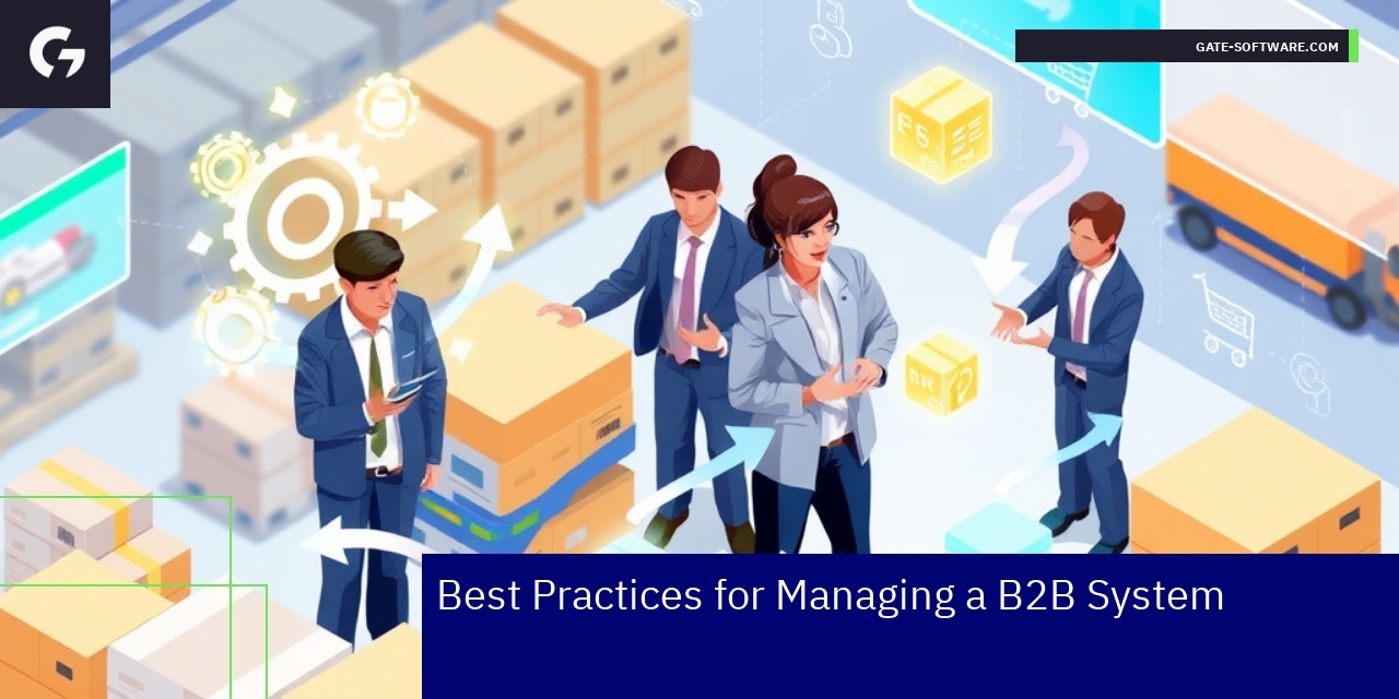 B2B system workflow with automation and data management