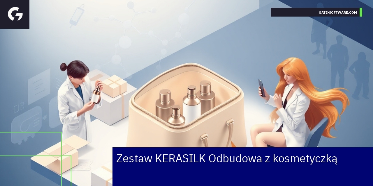 Zestaw KERASILK odbudowa włosów dla firm B2B Zestaw kosmetyków KERASILK i kosmetyczka do włosów